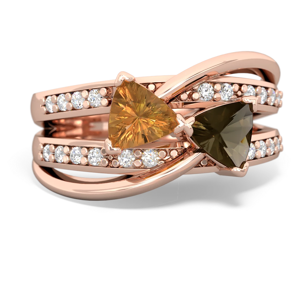 Citrine Bowtie 14K Rose Gold ring R2360