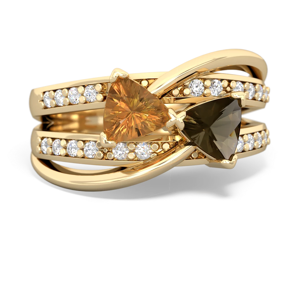 Citrine Bowtie 14K Yellow Gold ring R2360