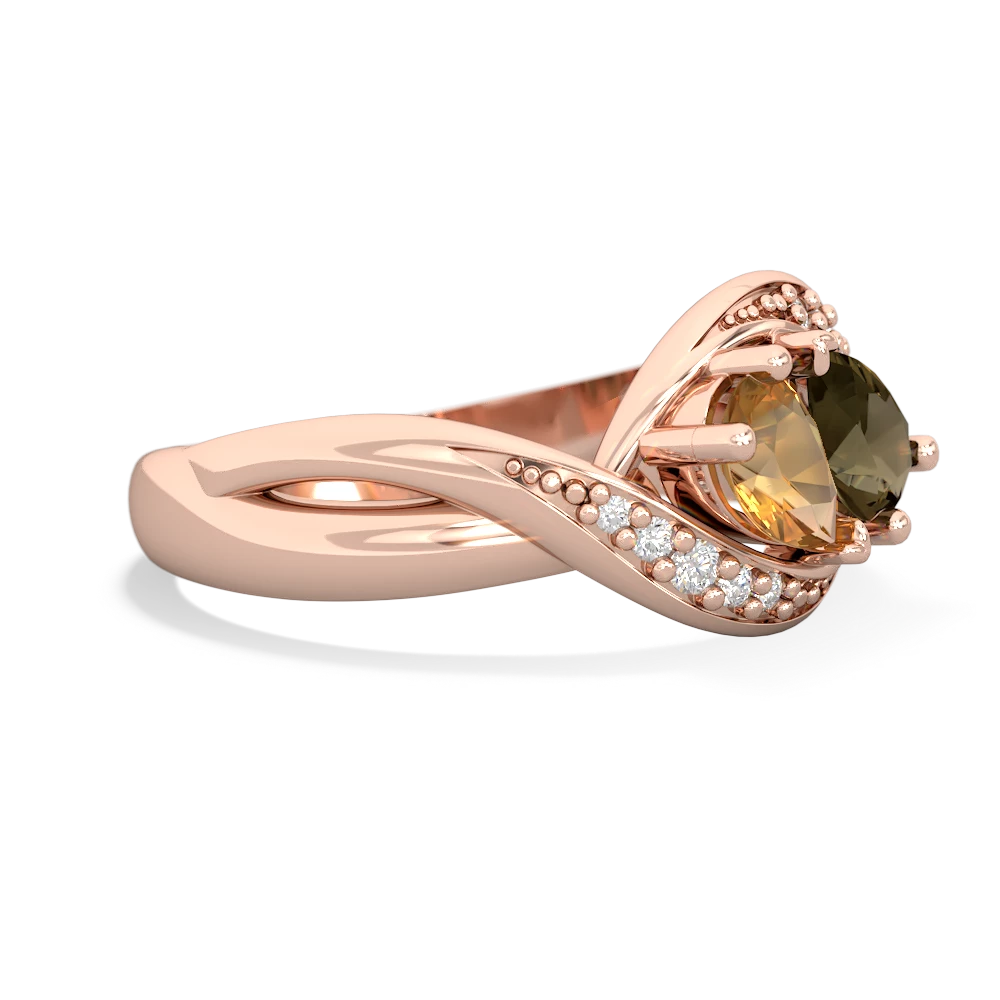 Citrine Summer Winds 14K Rose Gold ring R5342