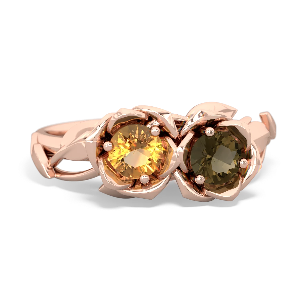 Citrine Rose Garden 14K Rose Gold ring R5510