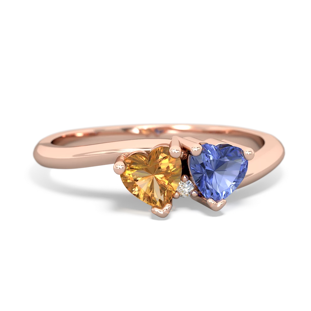 Citrine Sweethearts 14K Rose Gold ring R5260