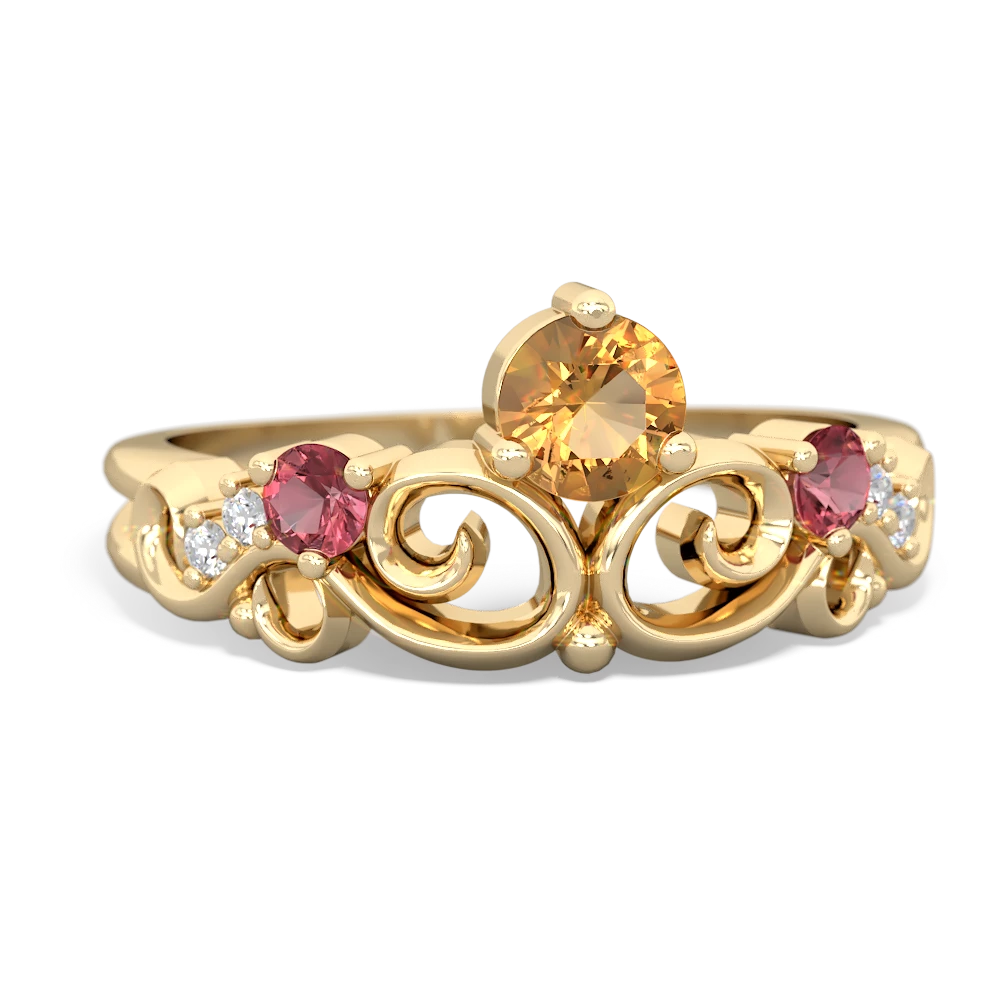 Citrine Crown Keepsake 14K Yellow Gold ring R5740