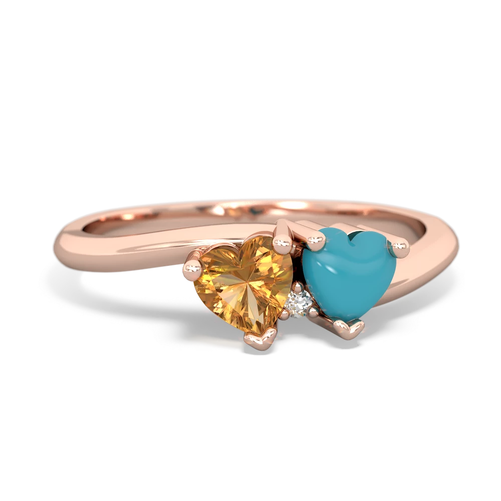 Citrine Sweethearts 14K Rose Gold ring R5260