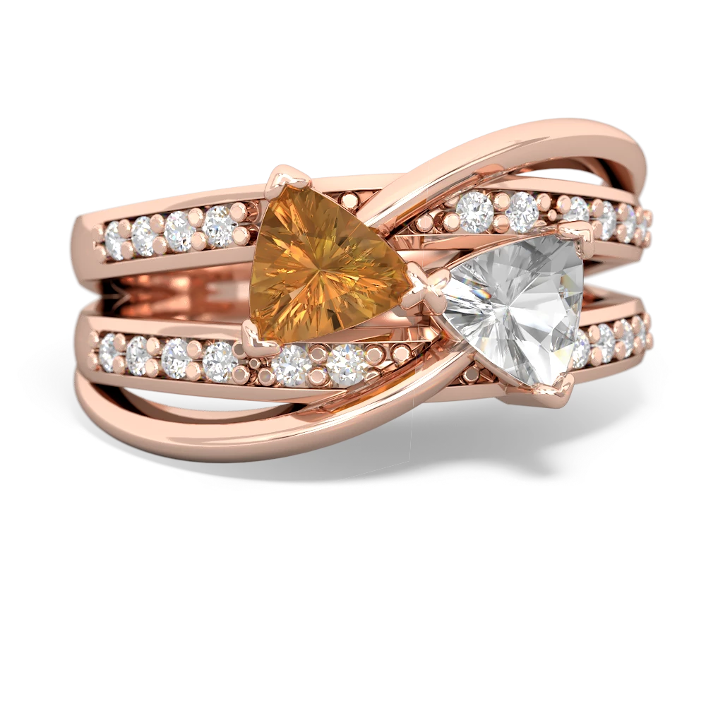 Citrine Bowtie 14K Rose Gold ring R2360