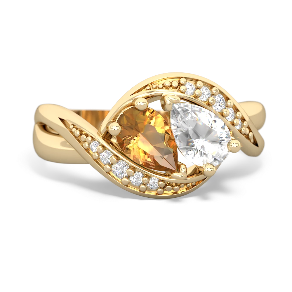 Citrine Summer Winds 14K Yellow Gold ring R5342