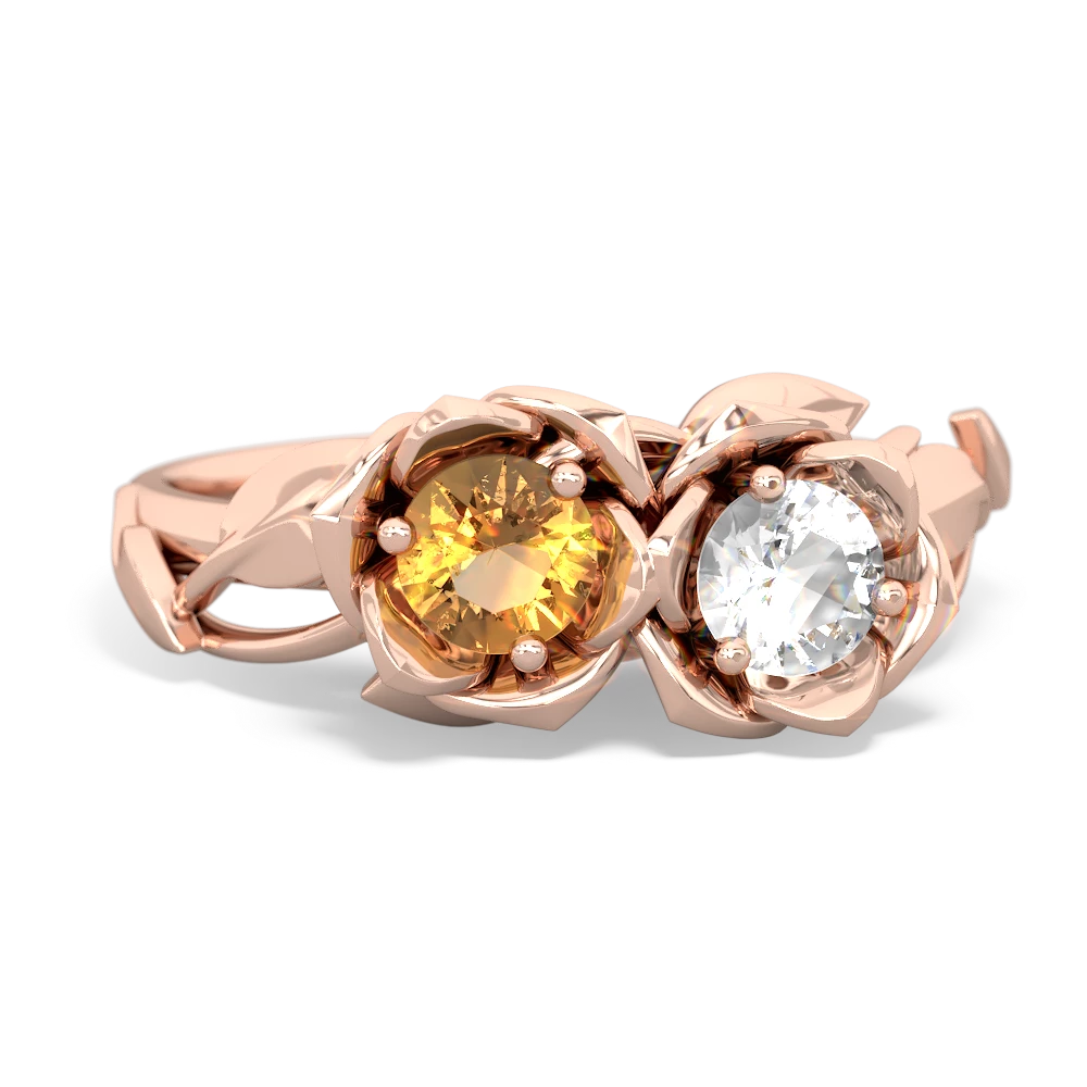 Citrine Rose Garden 14K Rose Gold ring R5510