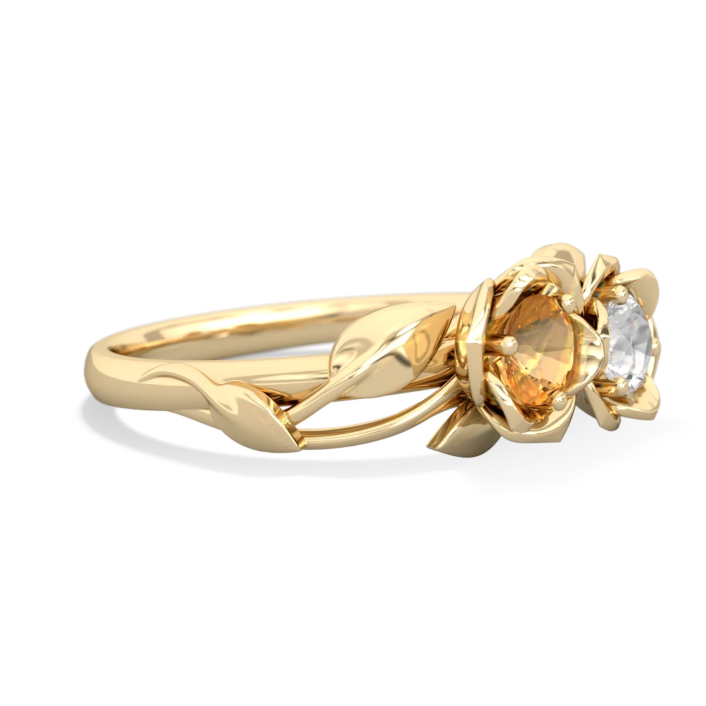 Citrine Rose Garden 14K Yellow Gold ring R5510