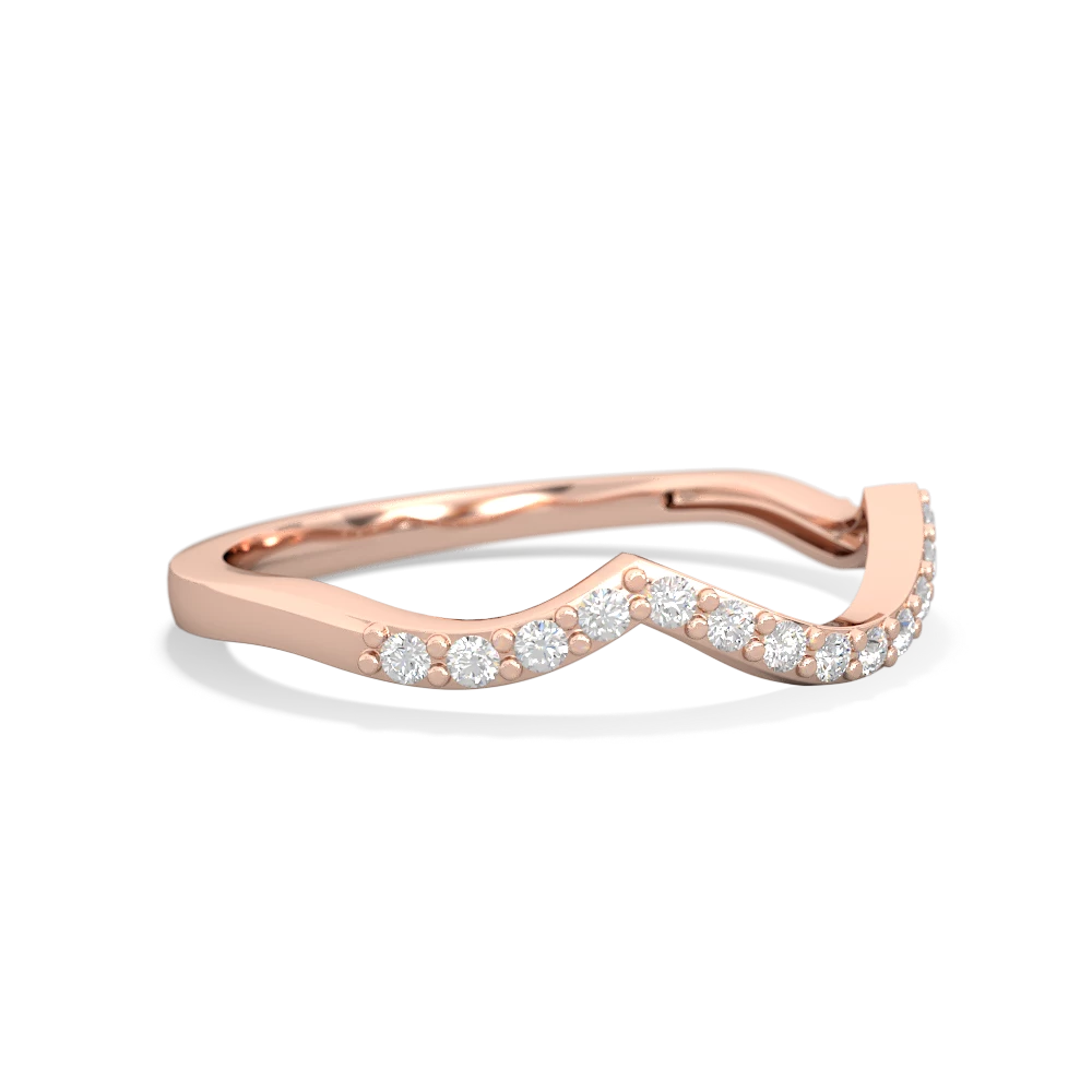 Diamond Diamond Twist Wedding Band 14K Rose Gold ring W2640