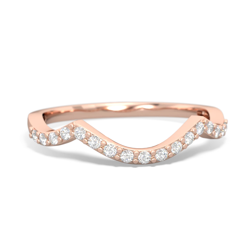 Diamond Diamond Twist Wedding Band 14K Rose Gold ring W2640