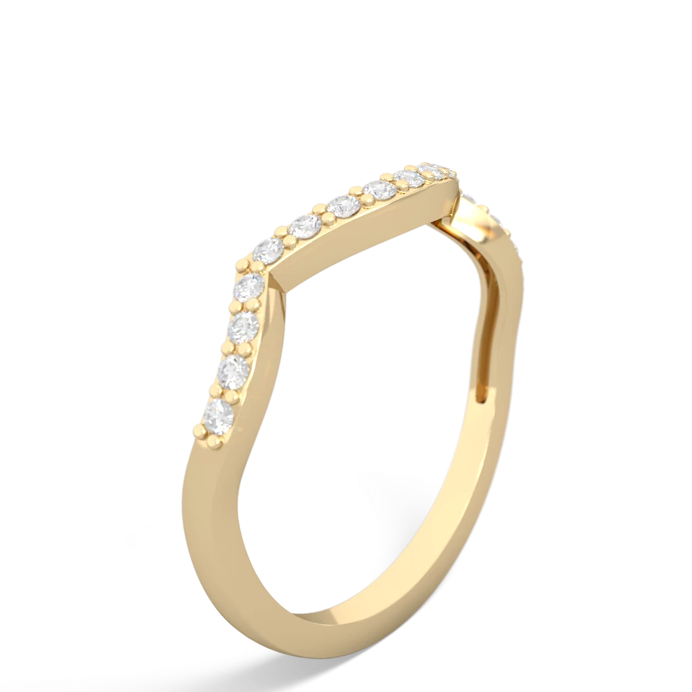 Diamond Diamond Twist Wedding Band 14K Yellow Gold ring W2640