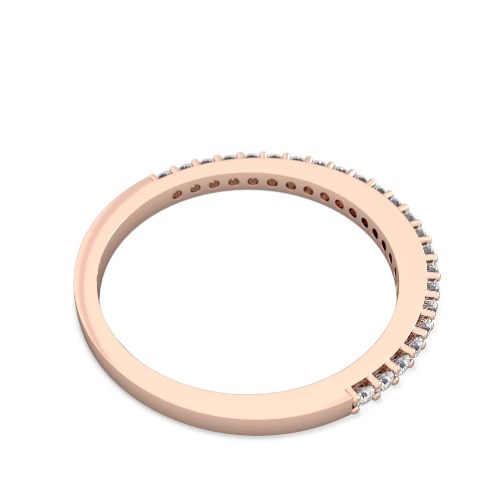 Diamond Classic Wedding Band 14K Rose Gold ring W2643