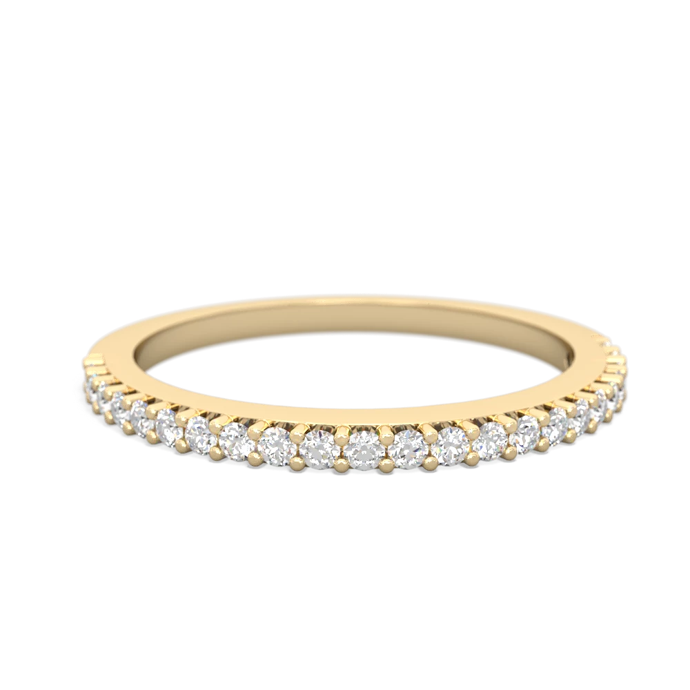 Diamond Classic Wedding Band 14K Yellow Gold ring W2643