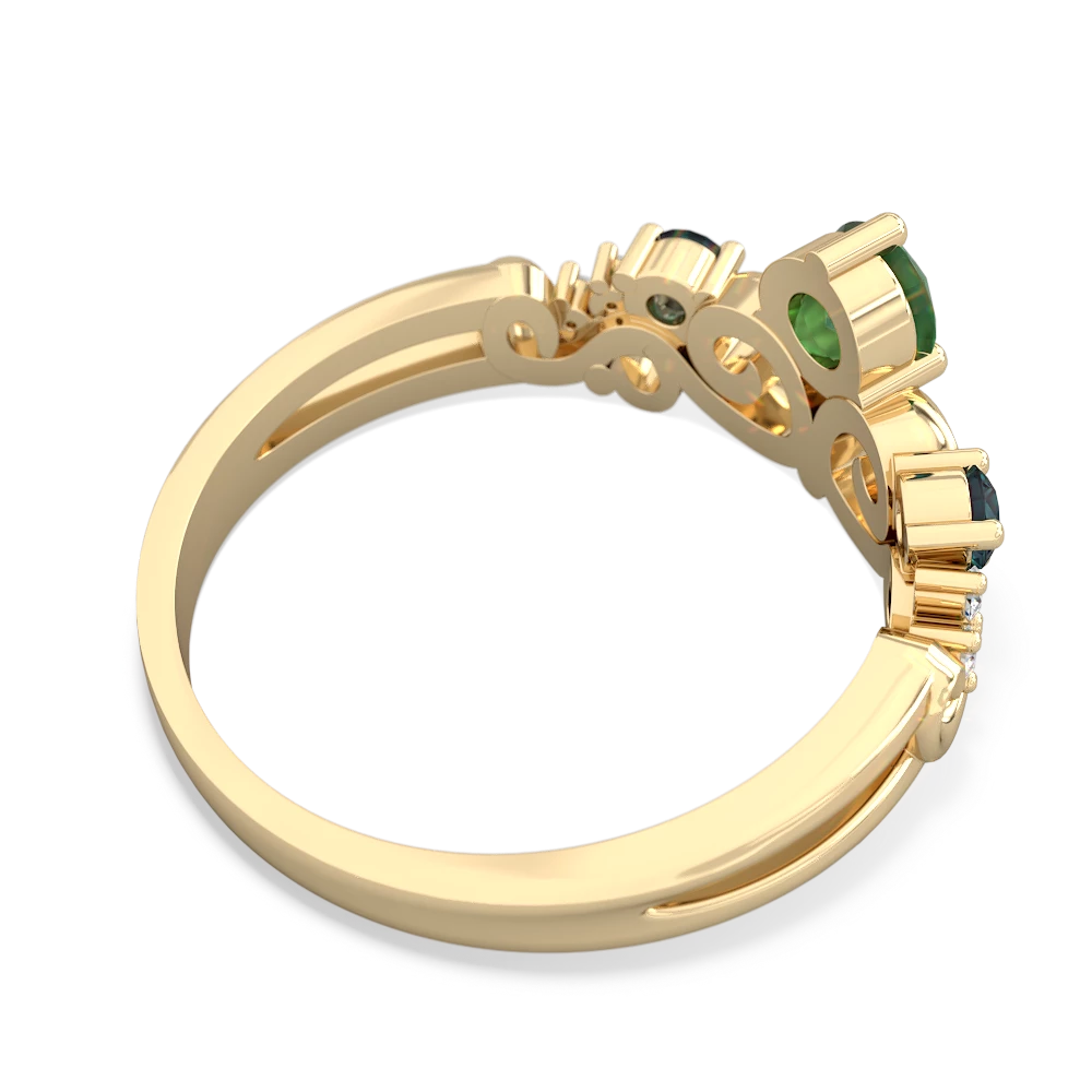 Emerald Crown Keepsake 14K Yellow Gold ring R5740