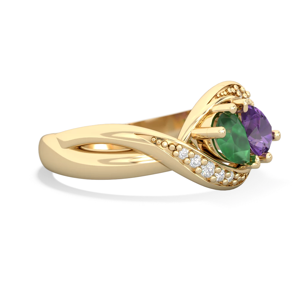 Emerald Summer Winds 14K Yellow Gold ring R5342