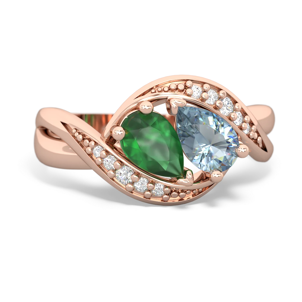 Emerald Summer Winds 14K Rose Gold ring R5342