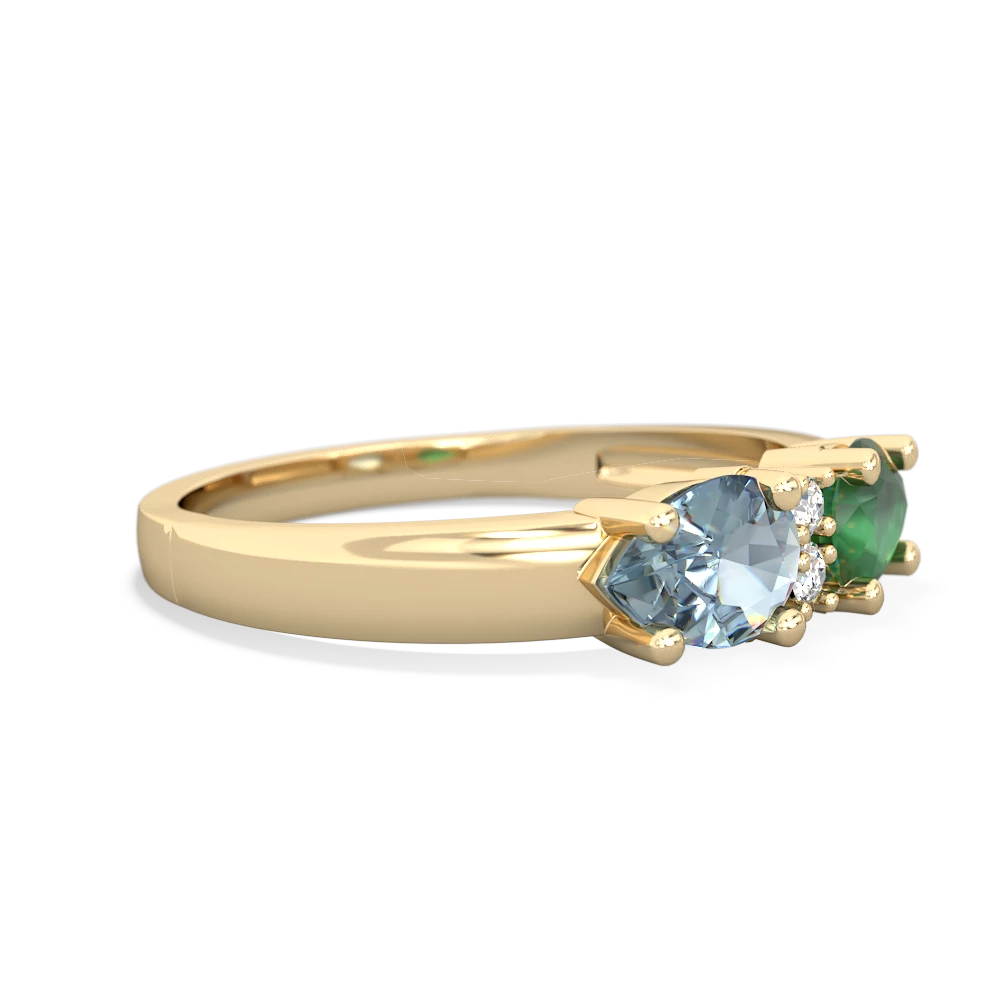 Emerald Pear Bowtie 14K Yellow Gold ring R0865