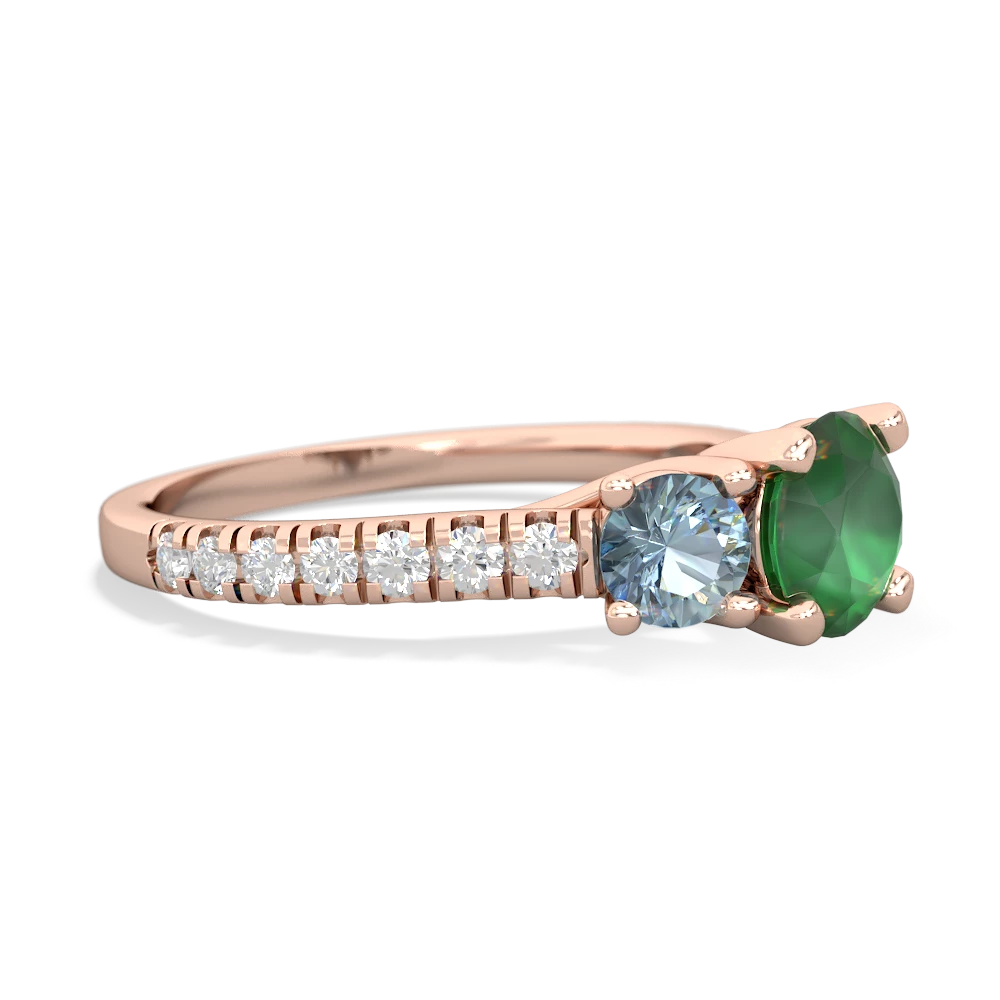 Emerald Pave Trellis 14K Rose Gold ring R5500