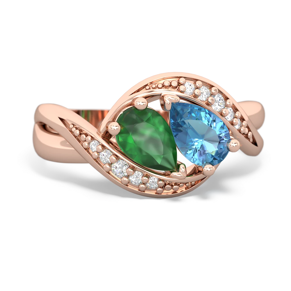 Emerald Summer Winds 14K Rose Gold ring R5342