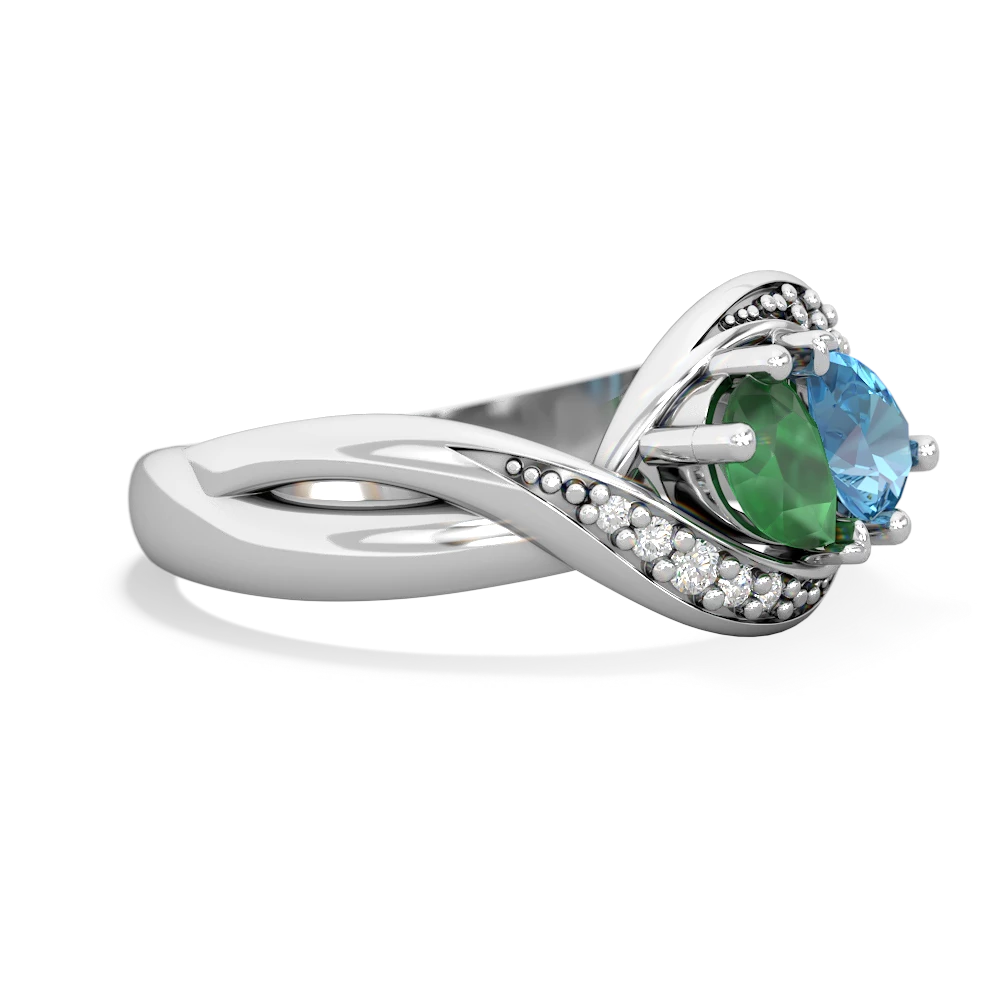 Emerald Summer Winds 14K White Gold ring R5342