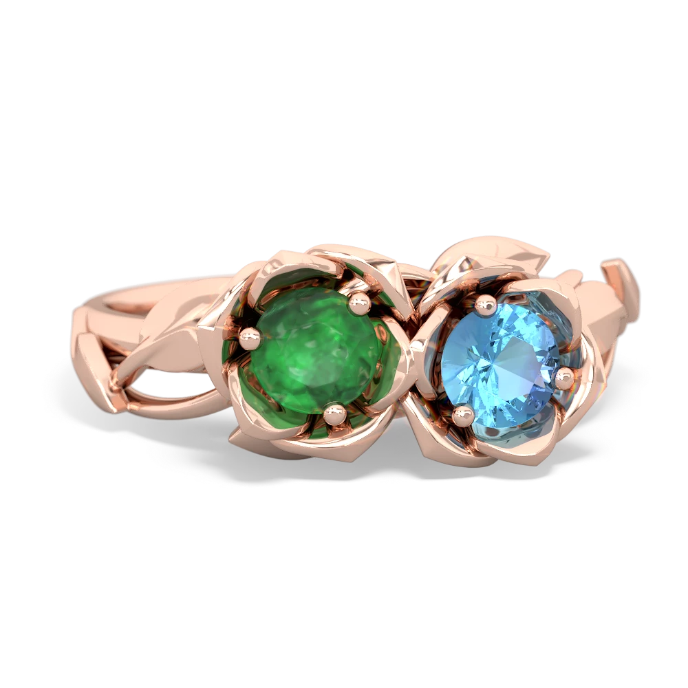 Emerald Rose Garden 14K Rose Gold ring R5510