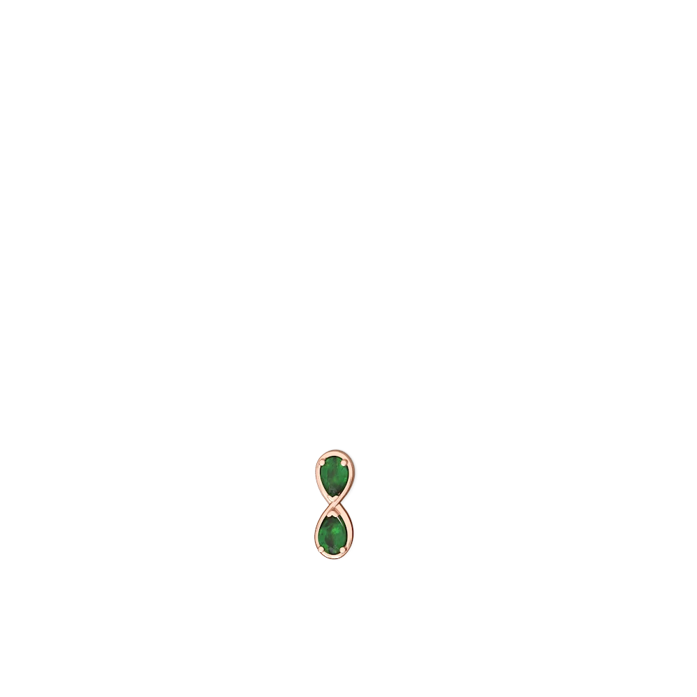 Emerald Infinity 14K Rose Gold earrings E5050