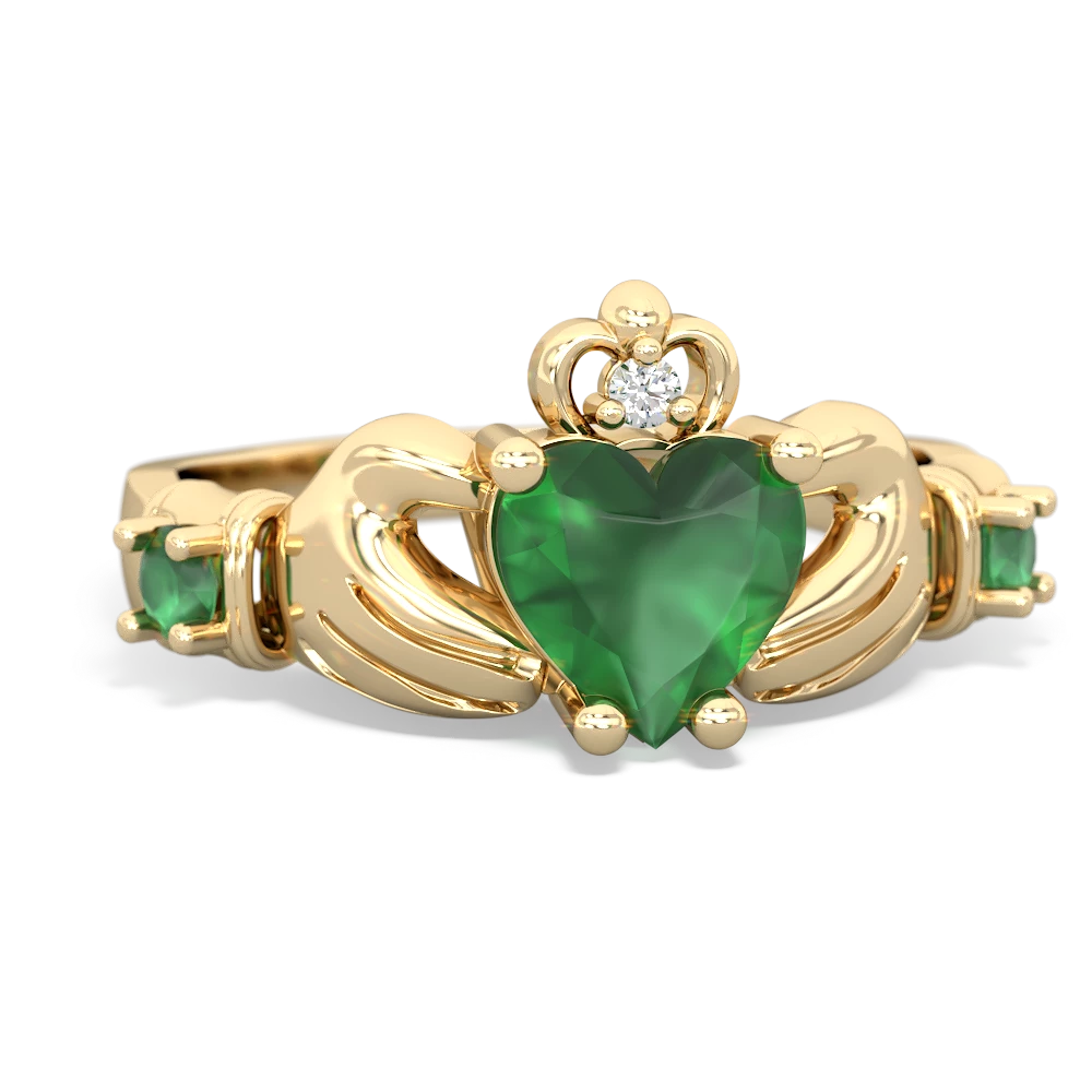 Opal Claddagh Keepsake 14K Yellow Gold ring R5245