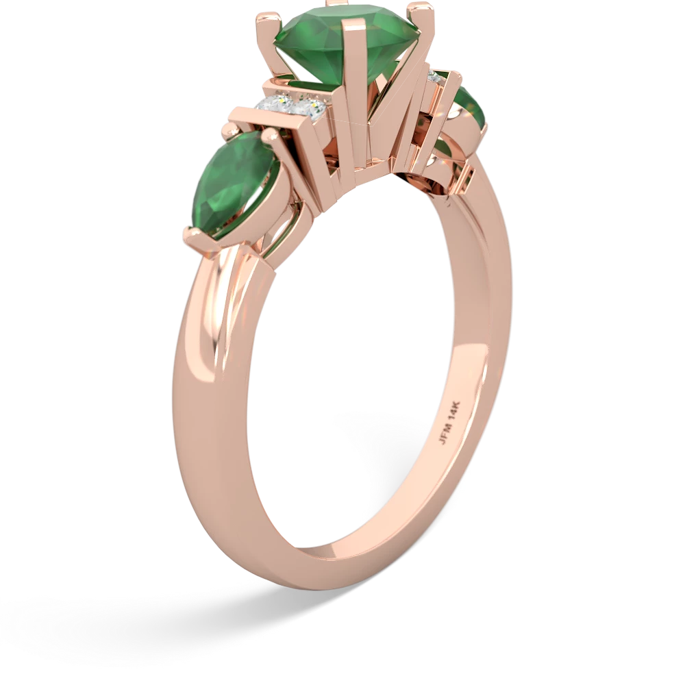 Alexandrite 6Mm Round Eternal Embrace Engagement 14K Rose Gold ring R2005