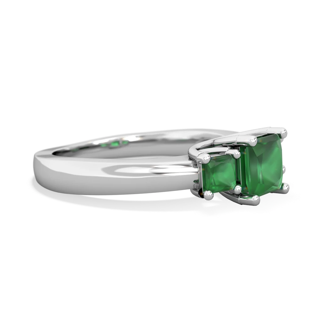 Alexandrite Three Stone Trellis 14K White Gold ring R4015