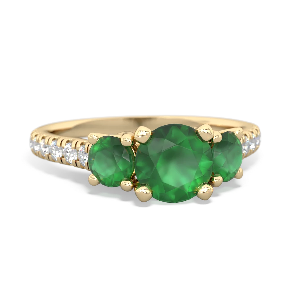 Jade Pave Trellis 14K Yellow Gold ring R5500