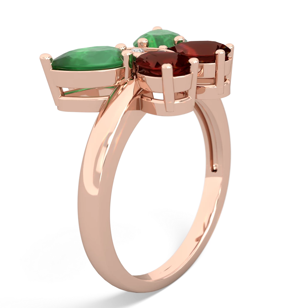 Emerald Butterfly 14K Rose Gold ring R2215