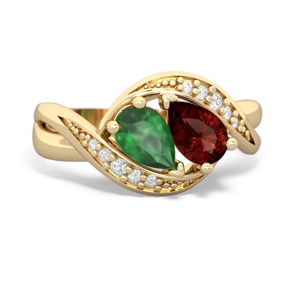 Emerald Summer Winds 14K Yellow Gold ring R5342