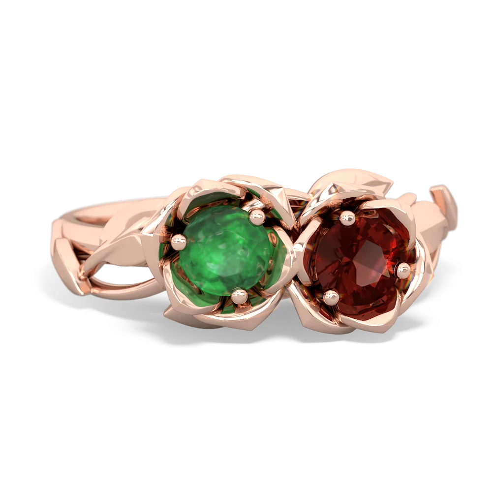 Emerald Rose Garden 14K Rose Gold ring R5510