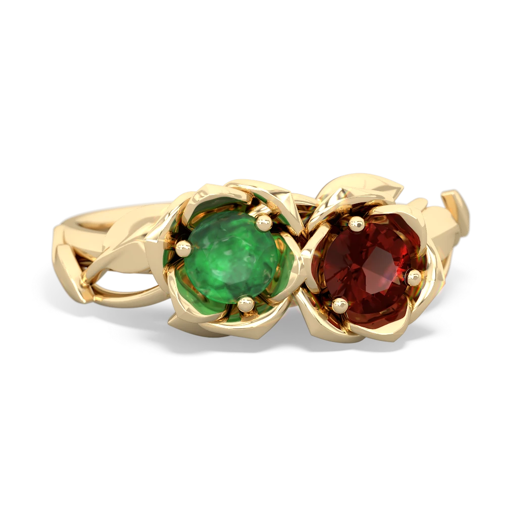 Emerald Rose Garden 14K Yellow Gold ring R5510