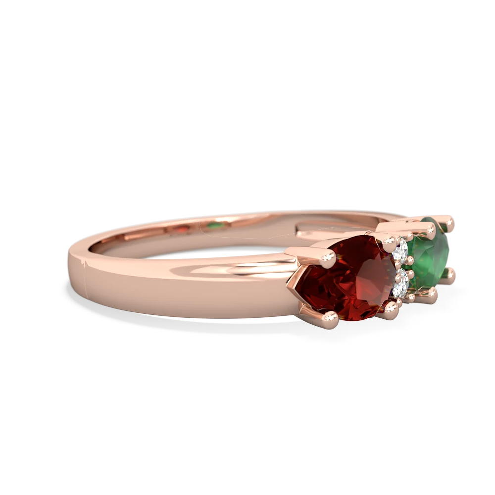 Emerald Pear Bowtie 14K Rose Gold ring R0865