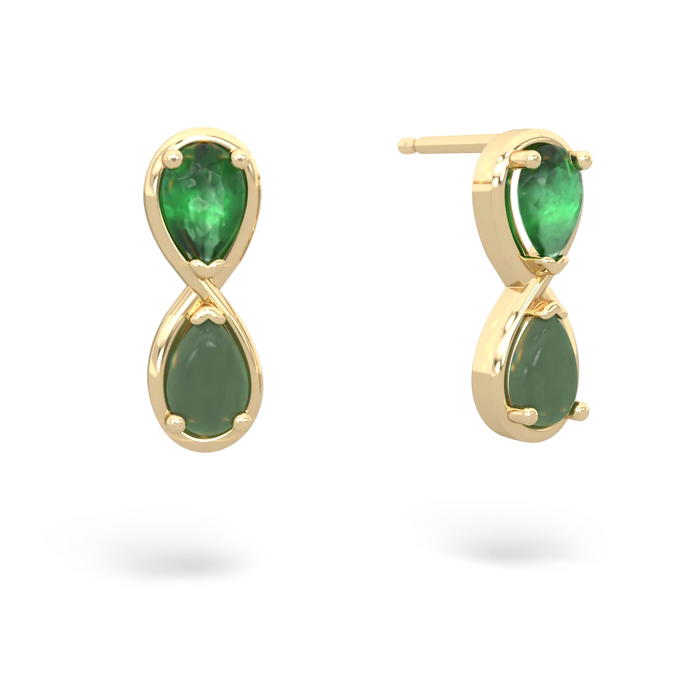 Emerald Infinity 14K Yellow Gold earrings E5050