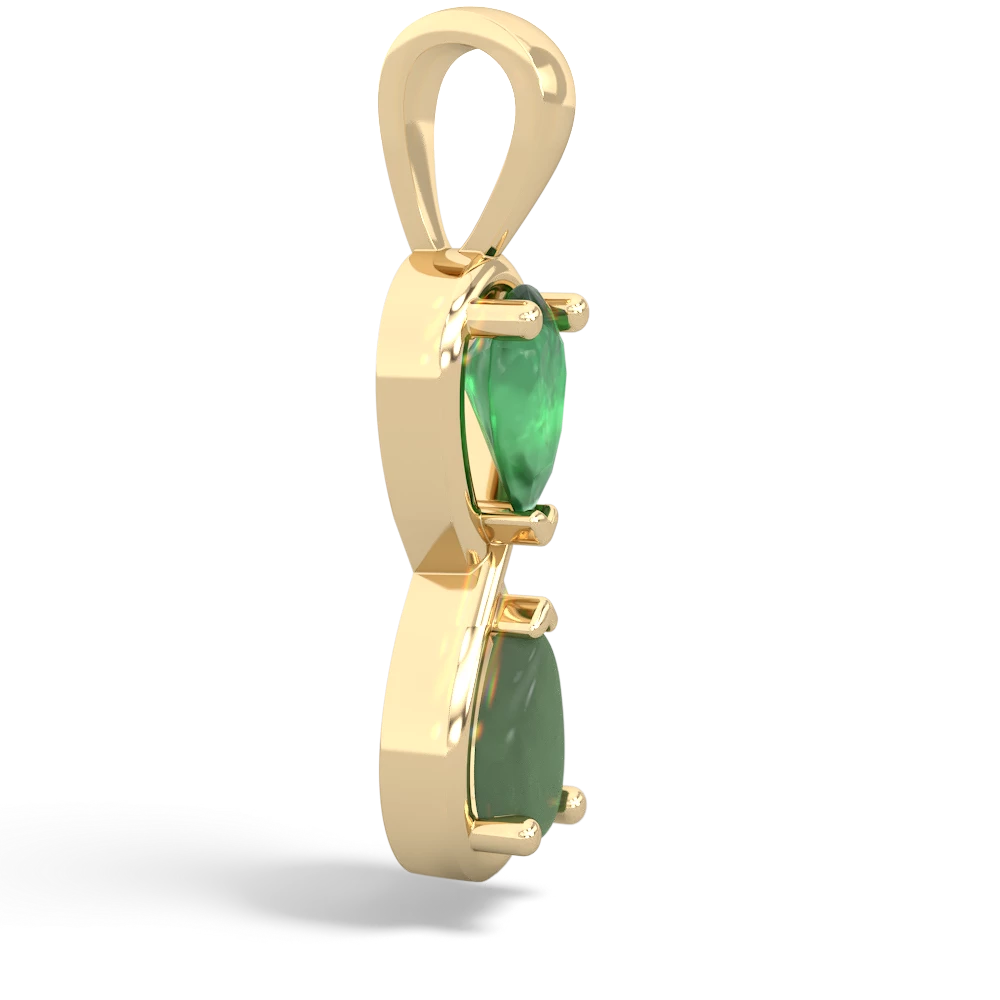 Emerald Infinity 14K Yellow Gold pendant P5050