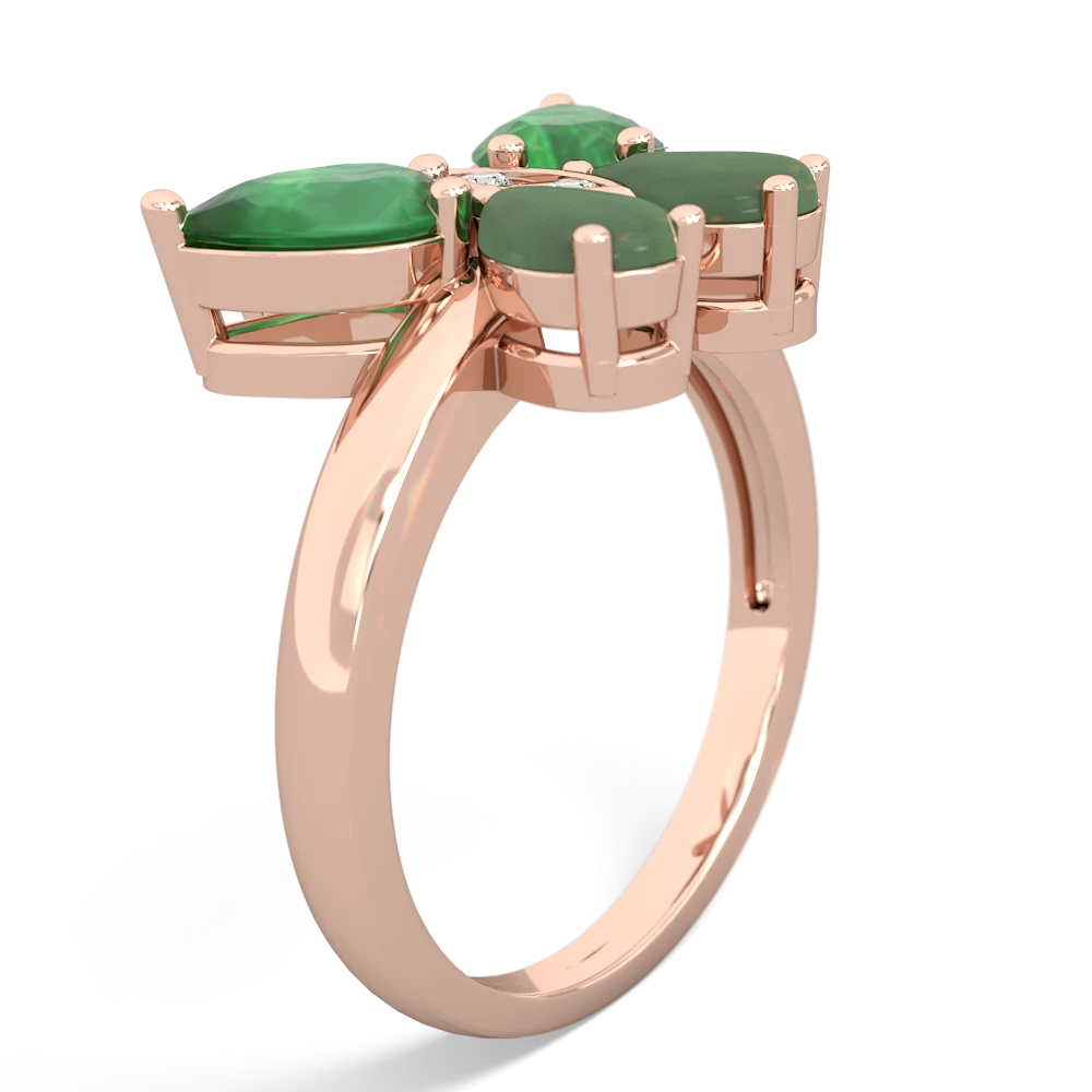 Emerald Butterfly 14K Rose Gold ring R2215