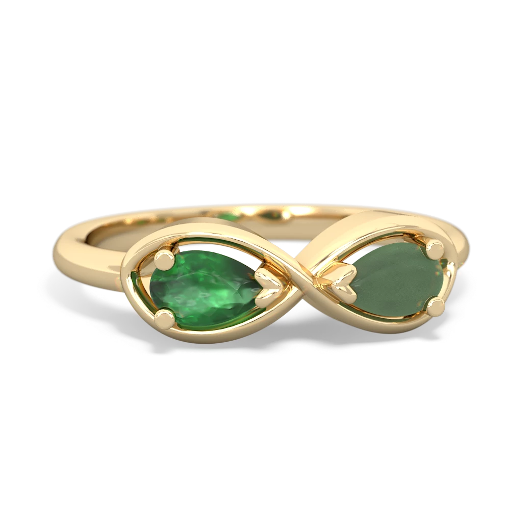 Emerald infinity ring sale