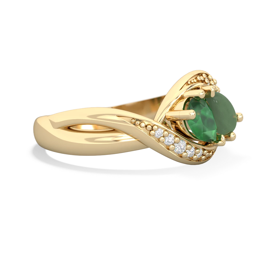 Emerald Summer Winds 14K Yellow Gold ring R5342