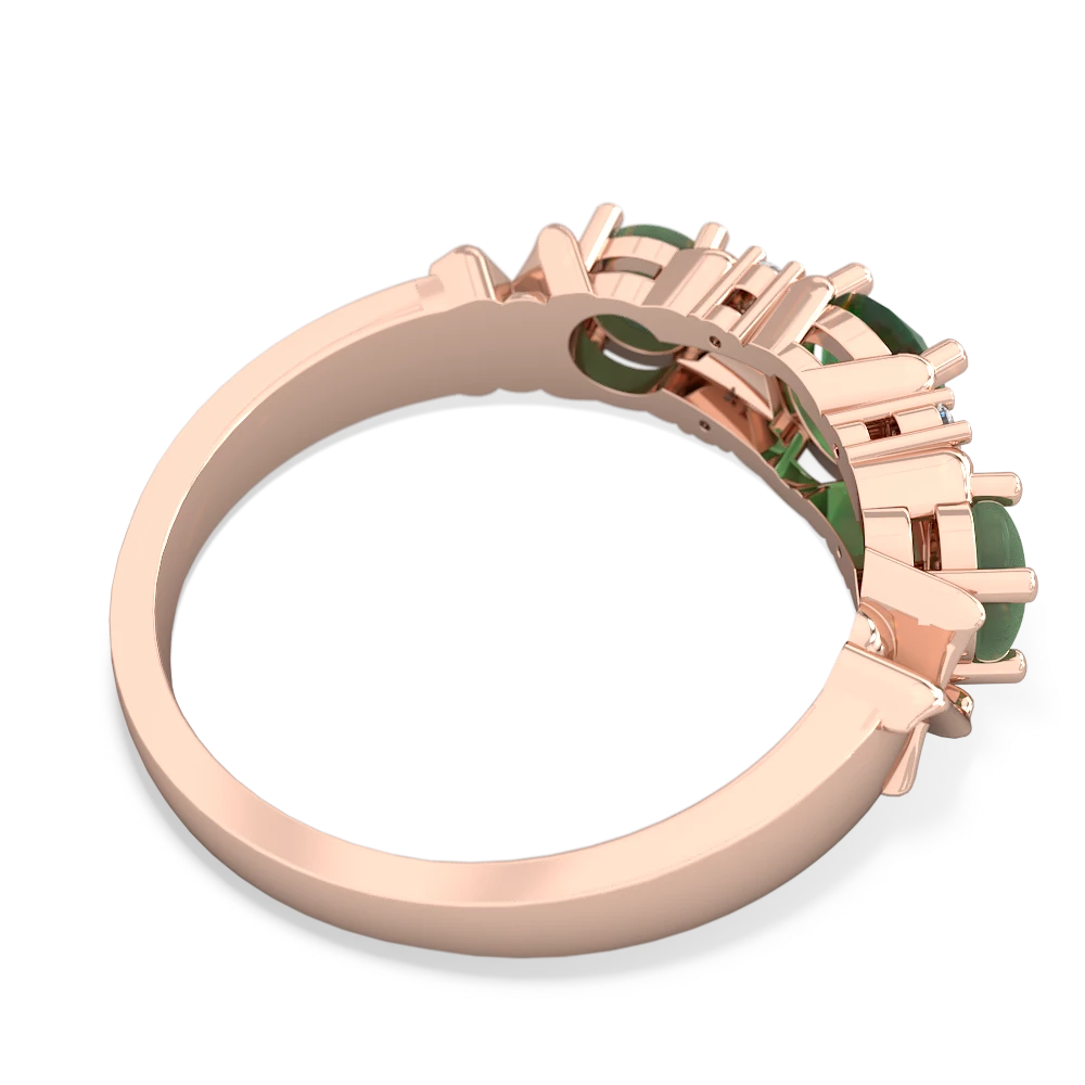 Emerald Hugs And Kisses 14K Rose Gold ring R5016