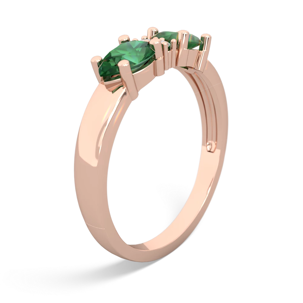 Emerald Pear Bowtie 14K Rose Gold ring R0865