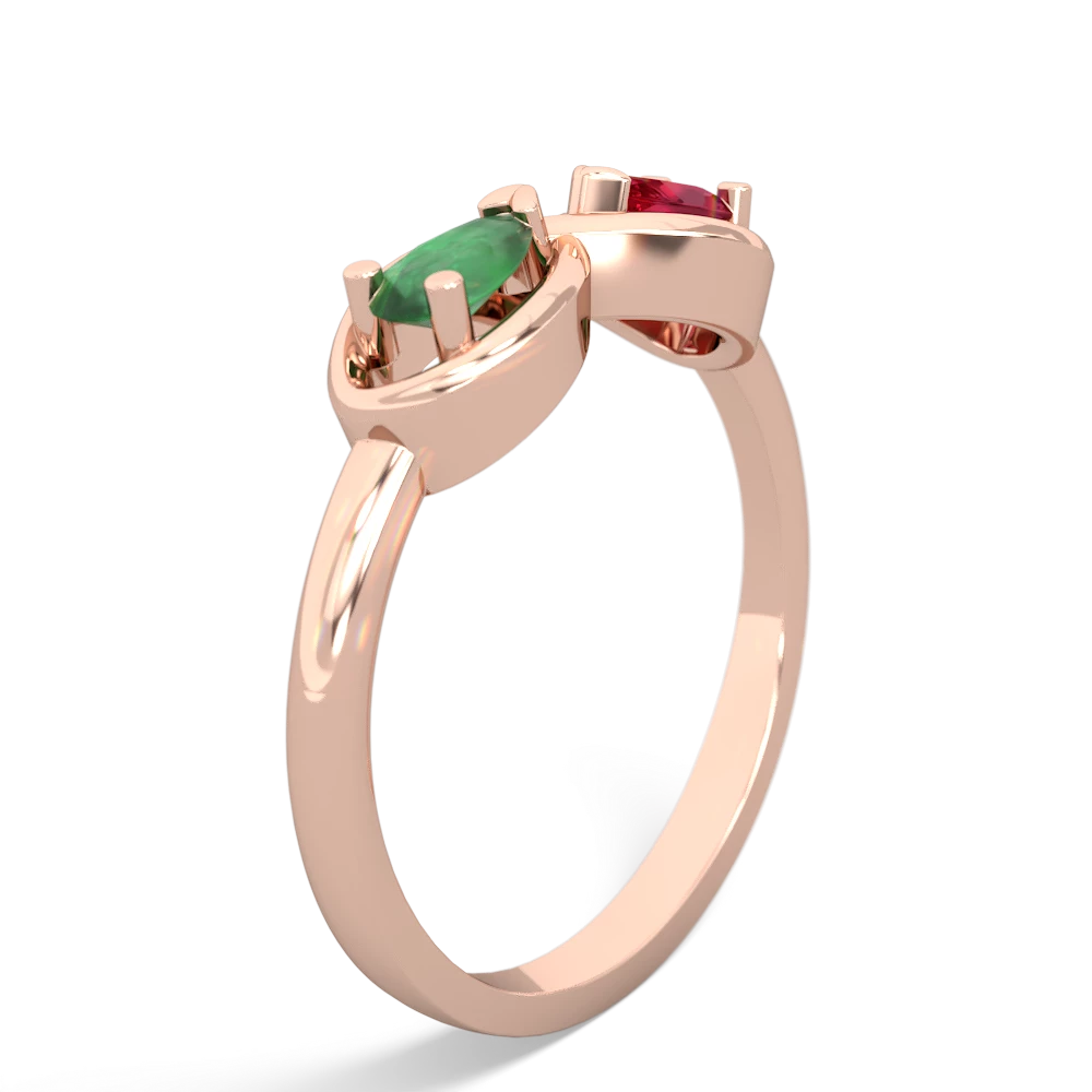 Emerald Infinity 14K Rose Gold ring R5050