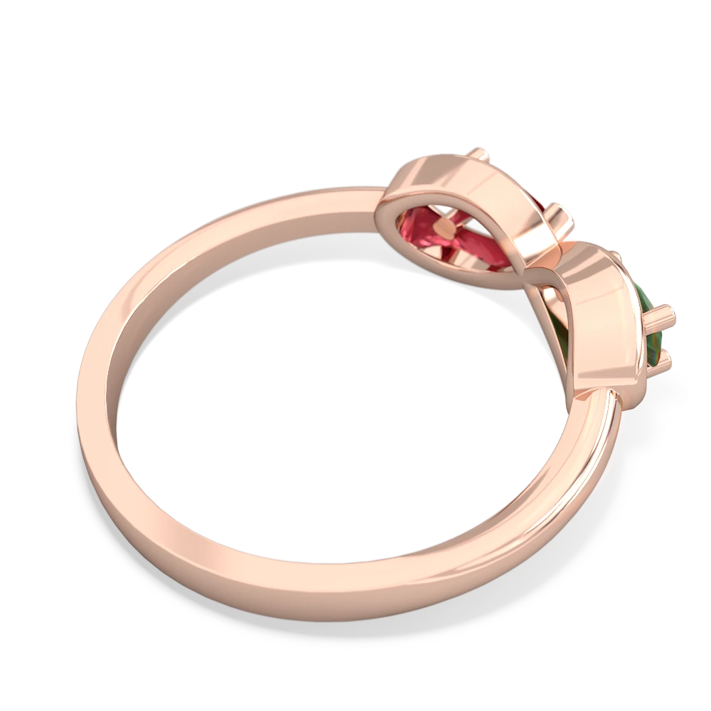 Emerald Infinity 14K Rose Gold ring R5050