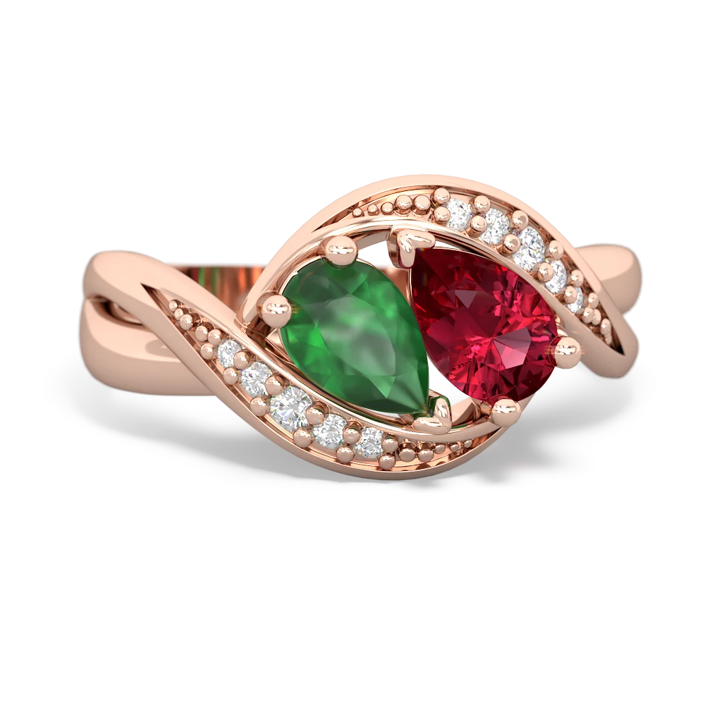 Emerald Summer Winds 14K Rose Gold ring R5342