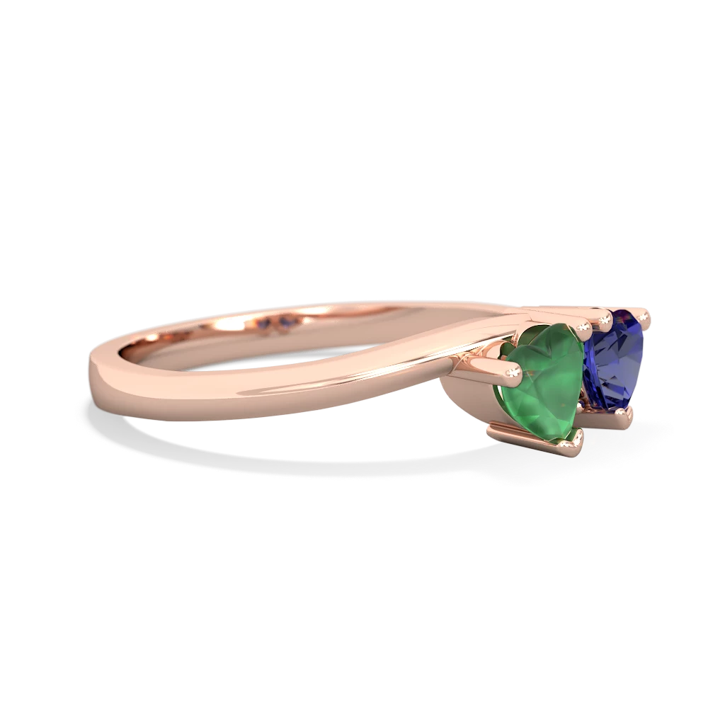 Emerald Sweethearts 14K Rose Gold ring R5260