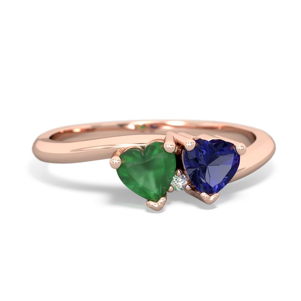 Emerald Sweethearts 14K Rose Gold ring R5260