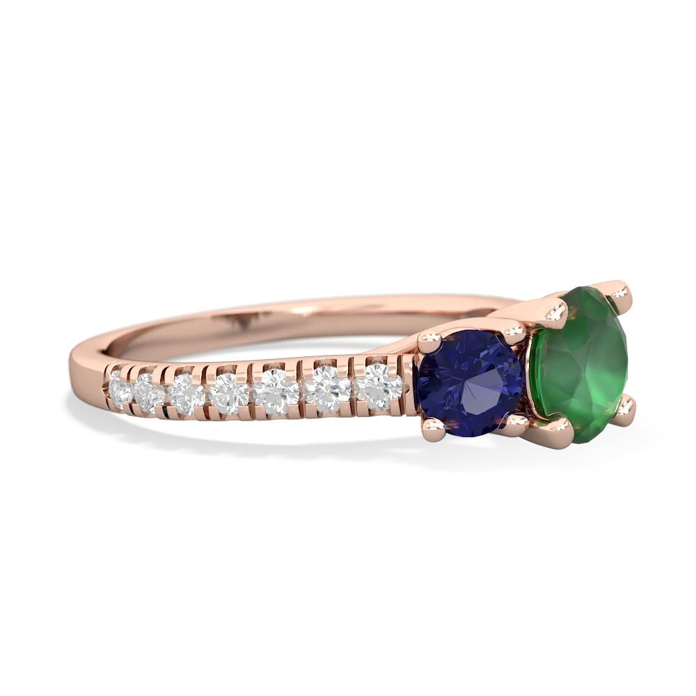 Emerald Pave Trellis 14K Rose Gold ring R5500