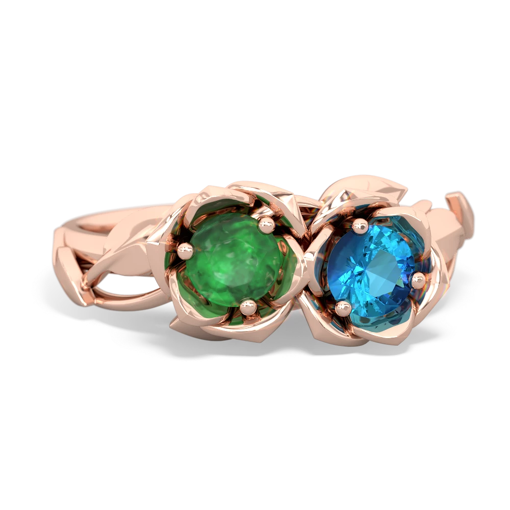 Emerald Rose Garden 14K Rose Gold ring R5510