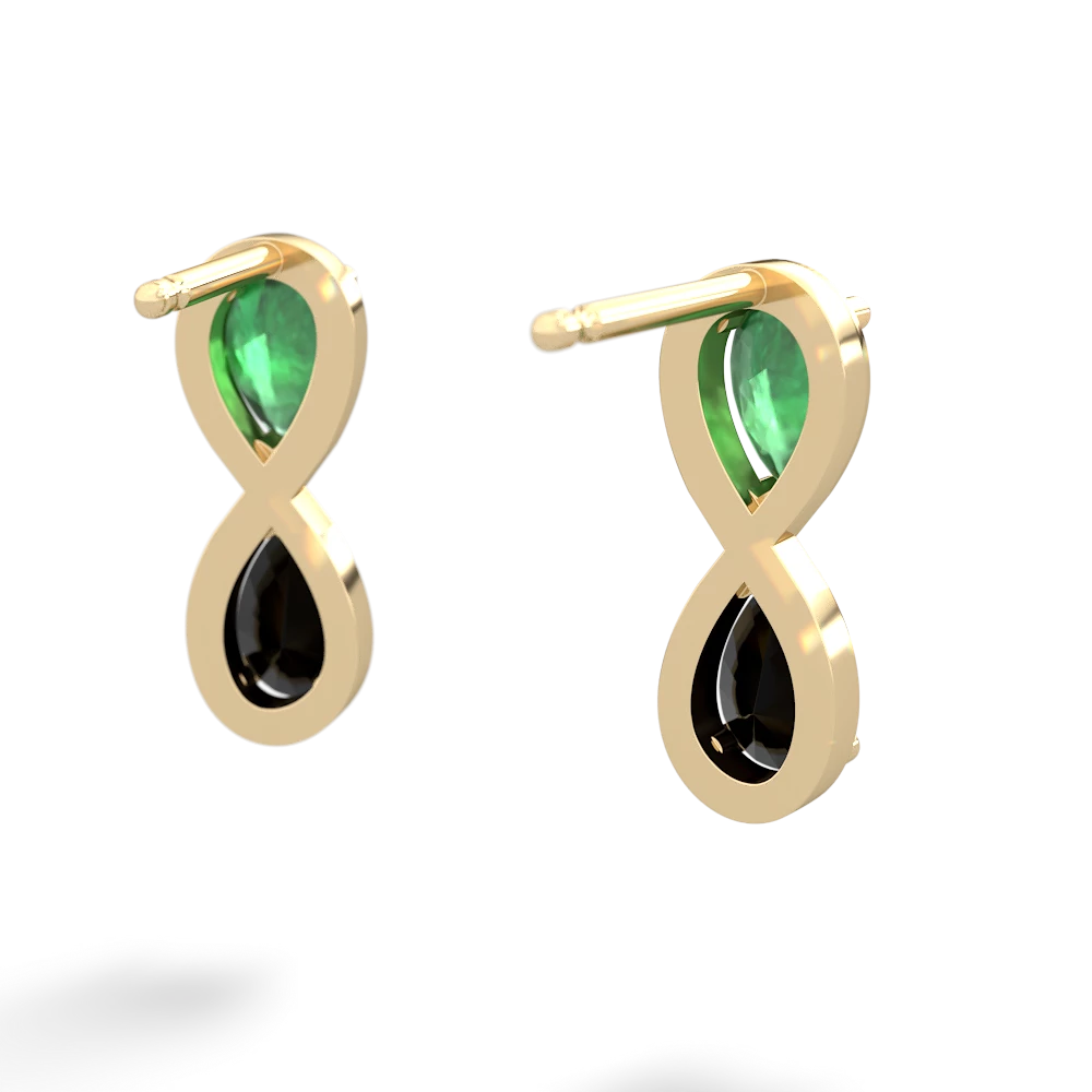 Emerald Infinity 14K Yellow Gold earrings E5050