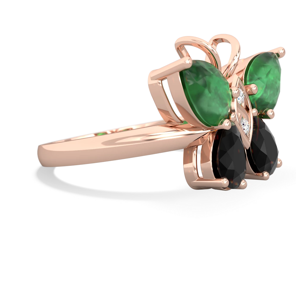 Emerald Butterfly 14K Rose Gold ring R2215